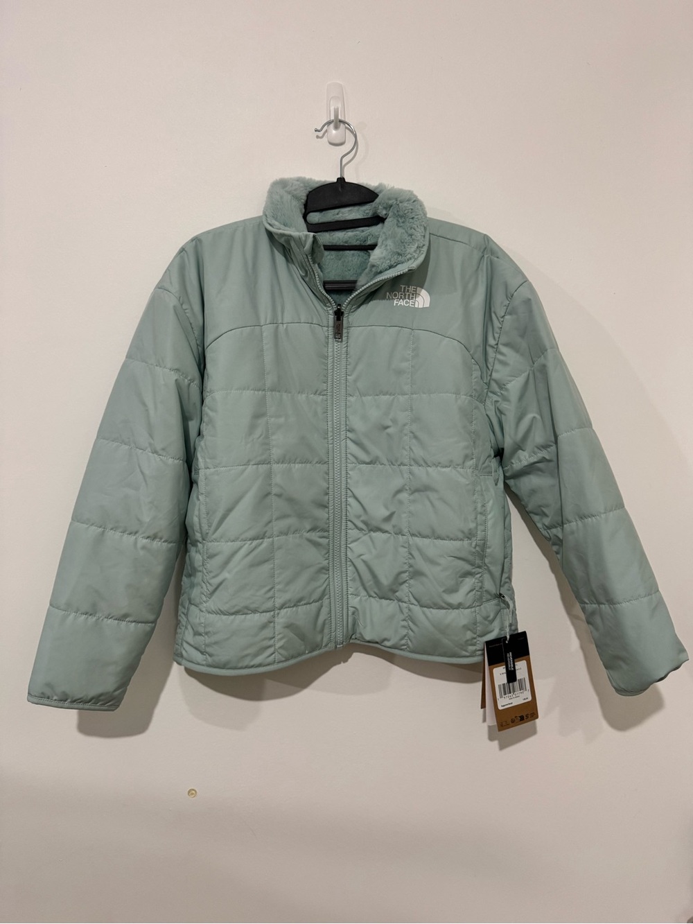 The North Face Kids Mint Green Quilted Puffer Jacket